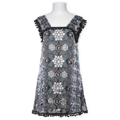 Strandklänning (Blå, Flerfärgad) från For Love & Lemons Elastan, Polyester, Silke, Viskos