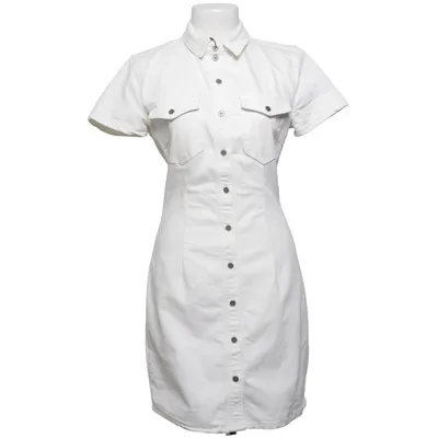 Denim jurk (Wit) van Noisy May Katoen, Polyester