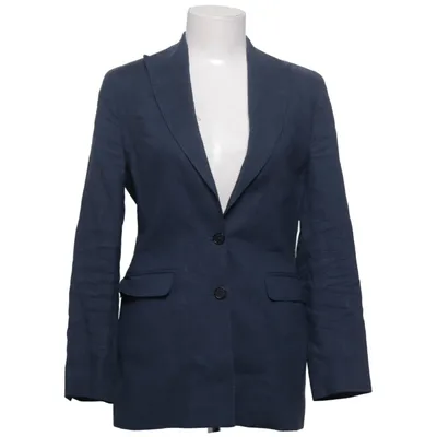 Blazer (Bleu) de Cavaliere Femme Élasthane, Lin, Viscose