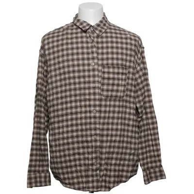 Flannel shirt (Beige, Brown, White) from H&M Cotton, Viscose