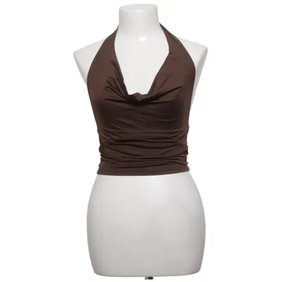Neckholder Top (Braun) von Bershka Elasthan, Polyamid