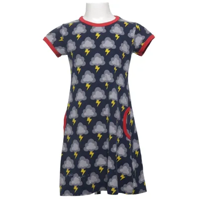 Dress (Blue, Multicolored) from Maxomorra Cotton, Elastane