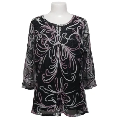 Top (Sort, Hvid, Pink) fra Tia Polyester, Viscose