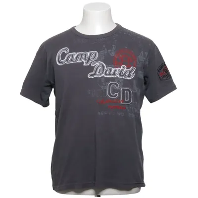 T-shirt (Grå) fra Camp David Bomuld, Elastan