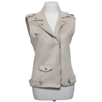 Biker gilet (Beige) van Desires Elastaan, Polyester