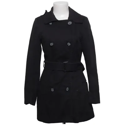 Trench coat (Black) from H&M Cotton, Elastane, Polyester