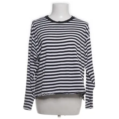 Long sleeve T-shirt (Black, White) from Monki Cotton, Modal