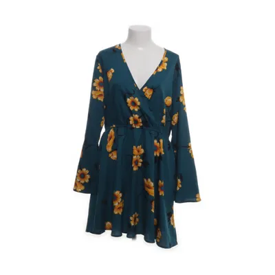 Omlottklänning (Grön, Gul) från Influence Polyester