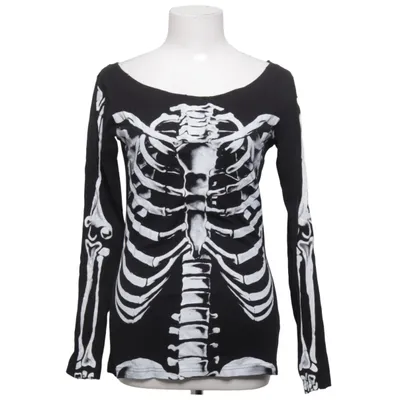 Long sleeve T-shirt (Black, White) from Gothicana by EMP Cotton