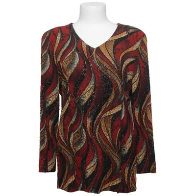 Tuniek (Rood, Zwart, Meerkleurig) van Finn Karelia Acetaat, Elastaan, Polyester