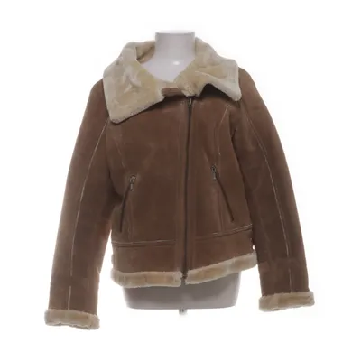 Shearlingjacka (Beige, Vit) från Caroll Skinn, Polyester