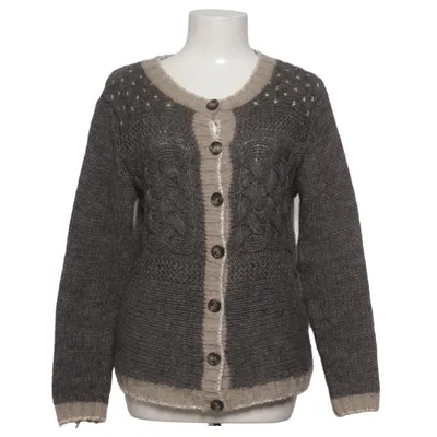 Cardigan (Gray, Beige) from Oui Moments Acrylic, Alpaca wool, Metallic fiber, Viscose