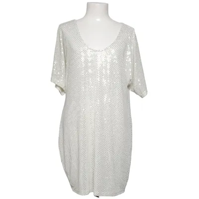 Cocktailkleid (Weiß, Silber) von Yoins Elasthan, Metallfaser, Polyamid
