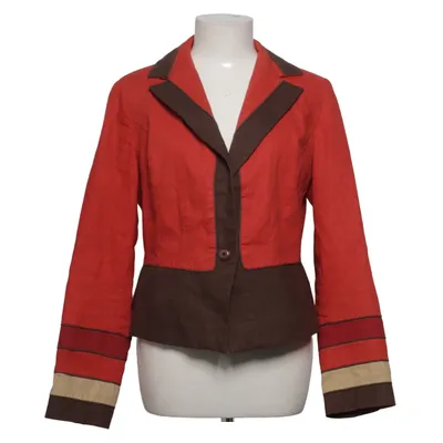 Blazer (Rood, Bruin, Beige) van Jacqueline Riu Katoen, Linnen, Polyester