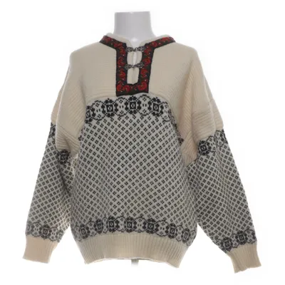 Lusekofta (Vit, Svart, Röd) från Skjaeveland Ull