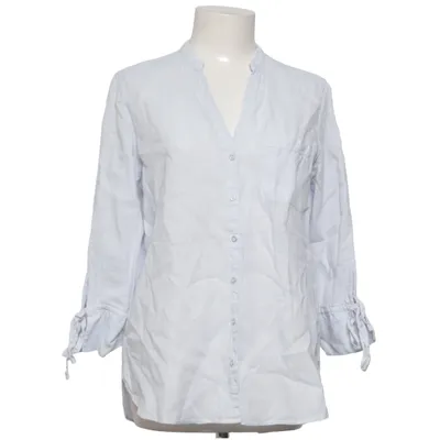Blouse (Blauw) van Zara Basic Collection Linnen