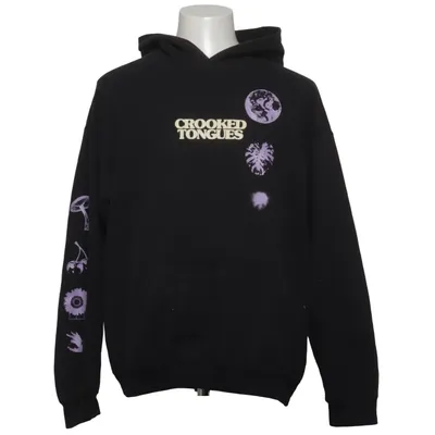 Kapuzenpullover (Schwarz) von Crooked Tongues Baumwolle, Polyester