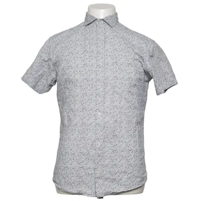 Chemise à manches courtes (Bleu, Blanc) de Premium by Jack & Jones Coton, Lin