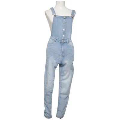 Hängselbyxor (Blå) från Divided by H&M Bomull, Polyester, Elastan