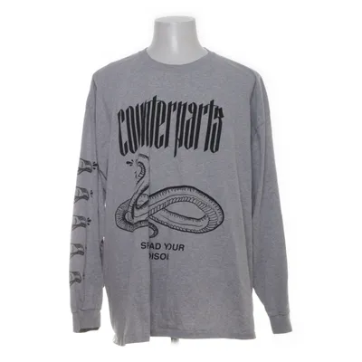 Långärmad t-shirt (Grå) från Gildan Bomull, Polyester