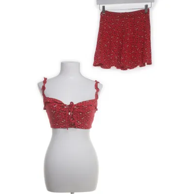 Sæt (Rød, Flerfarvet) fra PrettyLittleThing Viscose, Elastan