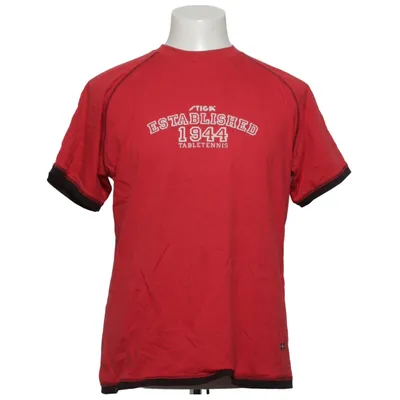 T-shirt (Rød, Sort) fra Stiga Bomuld, Polyester