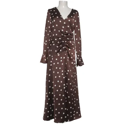 Jurk (Bruin, Wit) van Bubbleroom Occasion Gerecycled polyester