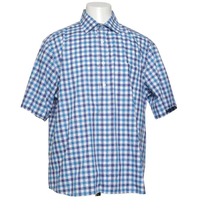 Chemise à manches courtes (Bleu, Blanc) de Walbusch Coton