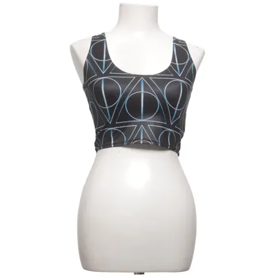 Crop top (Zwart, Blauw) van Blackmilk Elastaan, Polyester