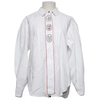 Shirt (Wit) van Julius Lang Katoen, Linnen