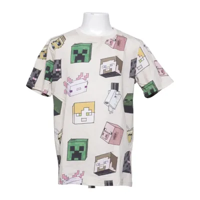 T-shirt (Beige, Flerfärgad) från H&M Bomull