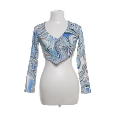 Crop top (Vit, Blå) från Subdued Bomull, Elastan