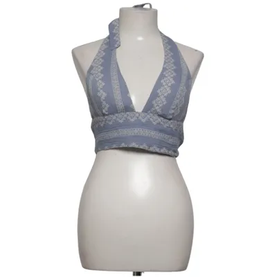 Halternecktopp (Blå, Vit) från Mooloola Bomull, Polyester