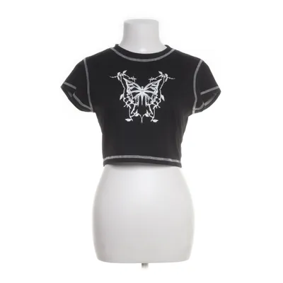 Crop top (Zwart, Wit) van Cider Katoen, Polyester