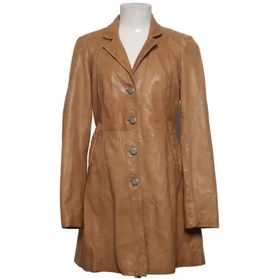 Leather coat (Brown) from Jofama Leather, Polyester