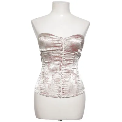 Corset (Beige, Red) from Charlotte Russe Elastane, Polyester