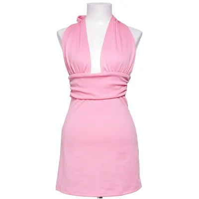 Halterneck-kjole (Pink) fra Shein Elastan, Polyester