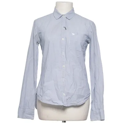 Skjorte (Blå, Hvid) fra Abercrombie & Fitch Bomuld