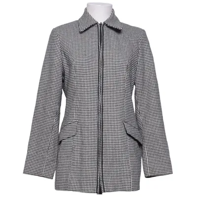Frakke (Sort, Hvid) fra Collections by Joy Acetat, Akryl, Polyester, Uld