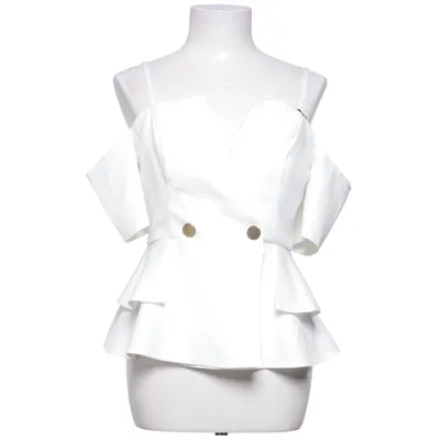 Peplumtopp (Vit) från ASOS Design Elastan, Polyester