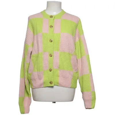 Cardigan (Green, Pink) from Stine Goya Alpaca wool, Polyamide