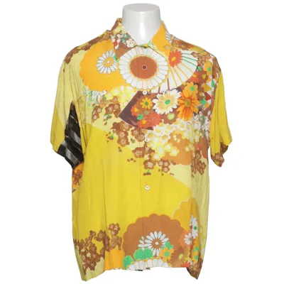 Short sleeve shirt (Yellow, Multicolored) from ERL Silk, Viscose