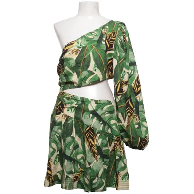 Jurk (Groen, Beige, Meerkleurig) van Farm Rio Linnen, Viscose