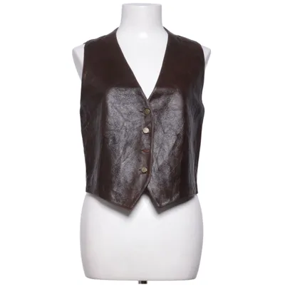 Leather vest (Brown) from Karen Kane Acetate, Leather