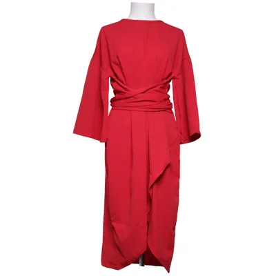 Omlottklänning (Röd) från Boohoo Elastan, Polyester