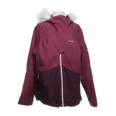 Winter jacket (Purple, White) from Decathlon Polyester, Fur, Acrylic