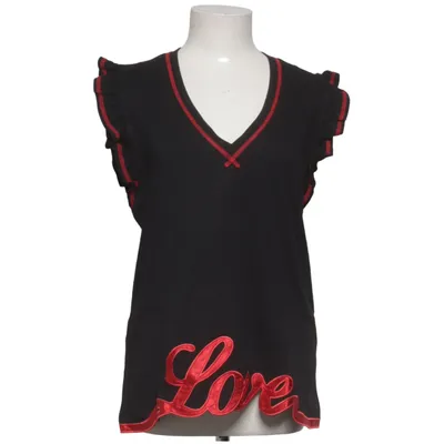 Top (Black, Red) from Love Moschino Cotton, Elastane