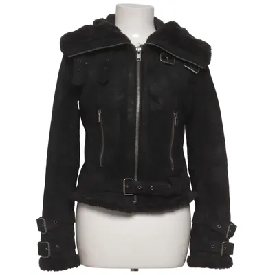 Shearling jacket (Black) from Rock'n Blue Acrylic, Leather, Polyester
