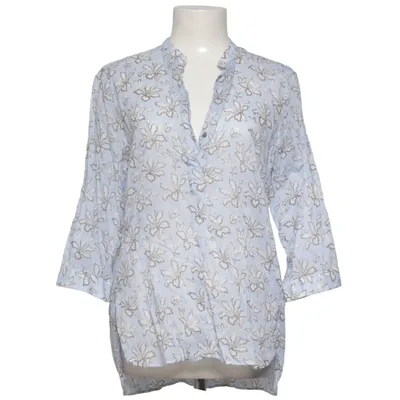 Blouse (Blue, White, Brown) from Guglielminotti Cotton