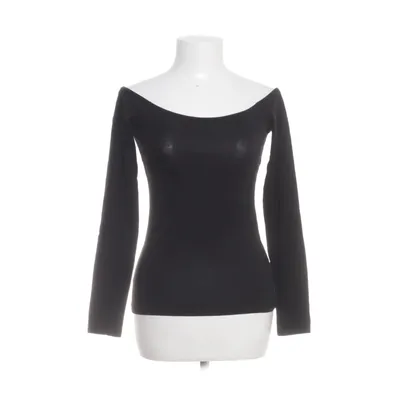 Langærmet t-shirt (Sort) fra H&M Basic Bomuld, Elastan